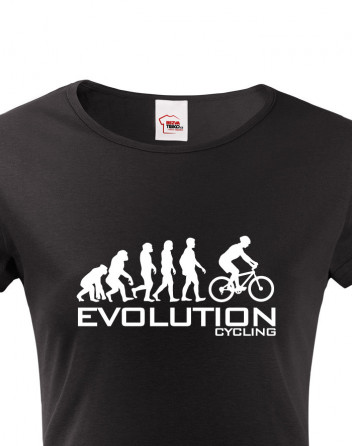 Dámské cyklo triko Evoluce cyklistiky