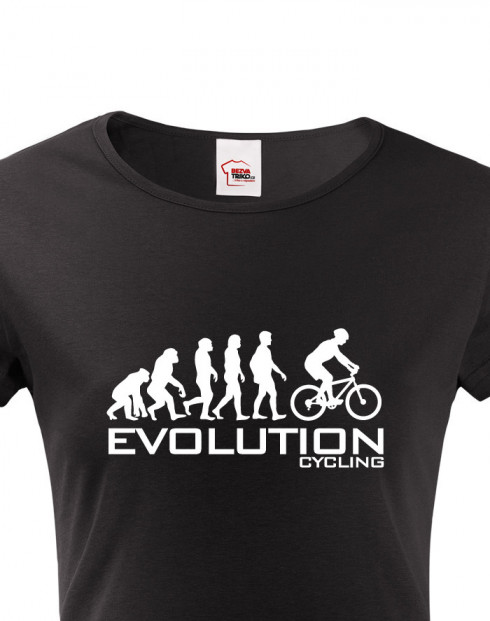 Dámské cyklo triko Evoluce cyklistiky