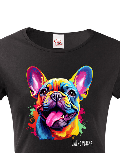 Dámské tričko Francouzský buldoček