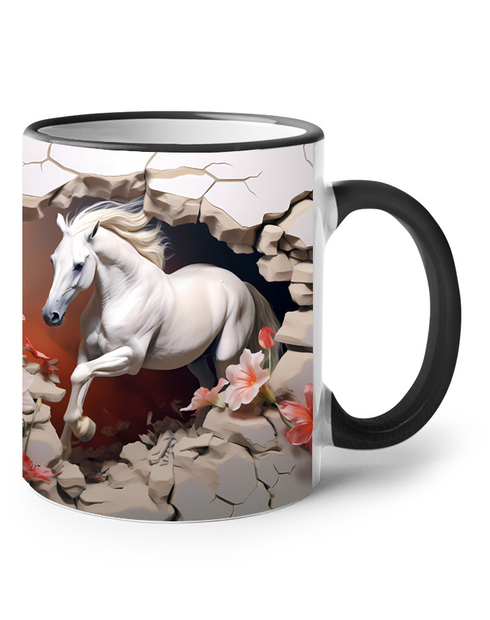 Keramický hrnek s koněm