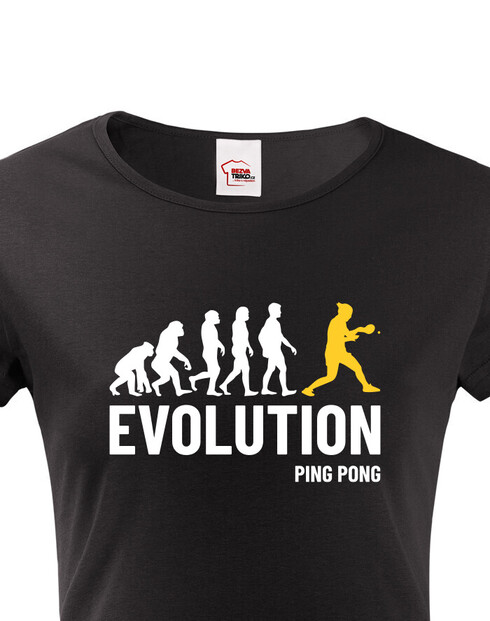 Dámské tričko Evoluce Ping pong