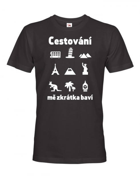 Pánské tričko Cestování mě zkrátka baví
