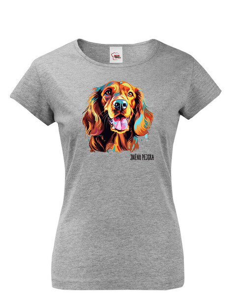 Dámské tričko Írsky seter