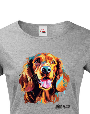 Dámské tričko Írsky seter