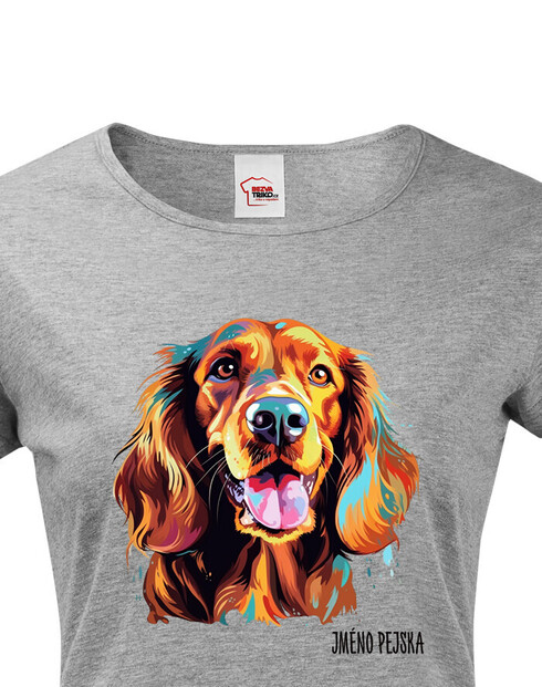 Dámské tričko Írsky seter