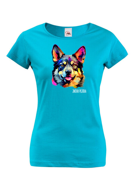 Dámské tričko Nórsky elkhound