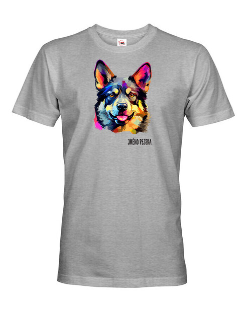 Pánské tričko Nórsky elkhound