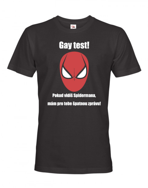Pánské vtipné tričko Gay test