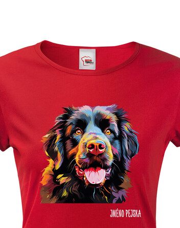 Dámské tričko Novofundlandský pes