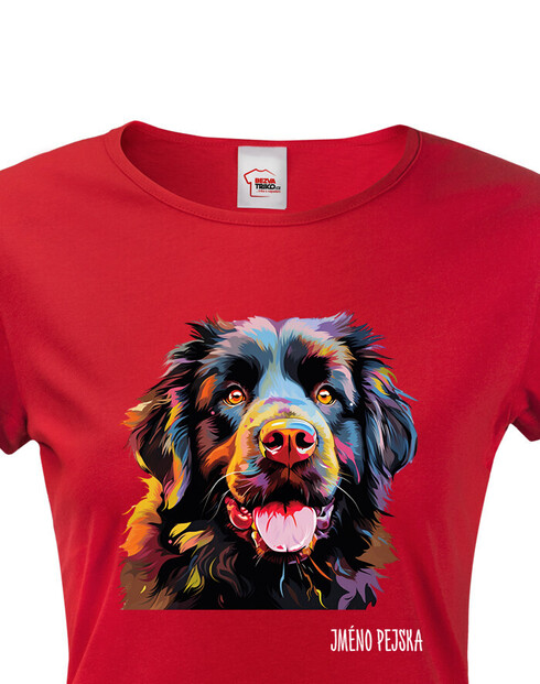 Dámské tričko Novofundlandský pes