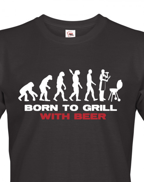 Pánské tričko Narozen pro grilování