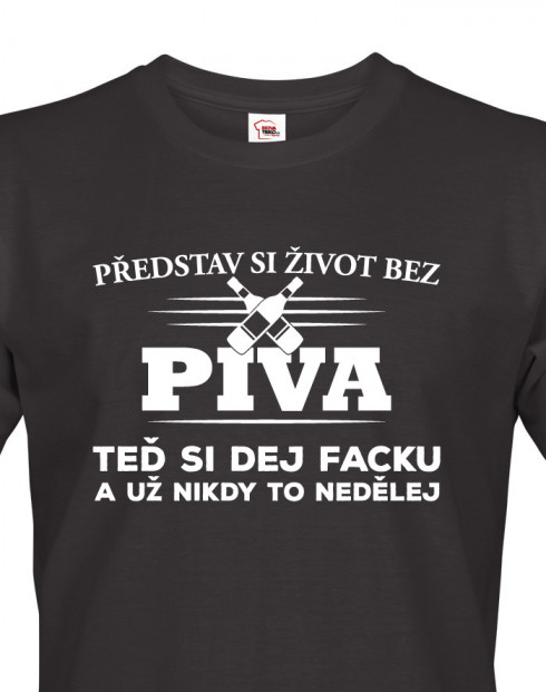 Pánské tričko s potiskem Život bez piva