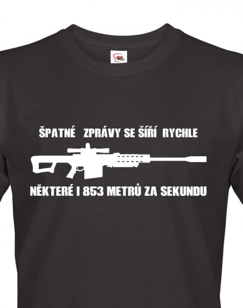 Pánské tričko Špatné zprávy se šíří rychle