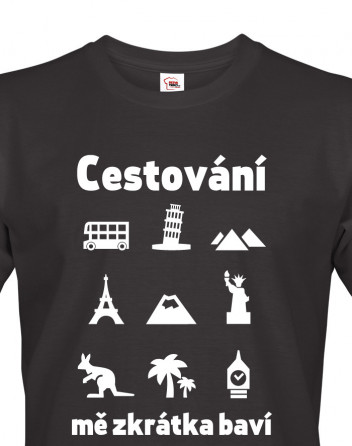Pánské tričko Cestování mě zkrátka baví