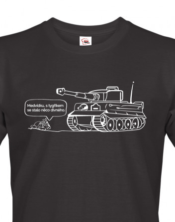 Pánské military triko Medvídek Pů a tygřík