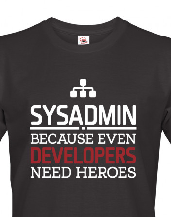 Pánské tričko pro administrátory, správce sítě