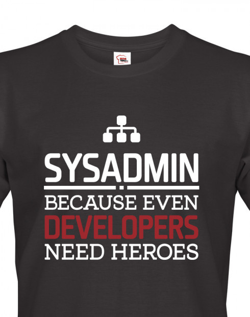 Pánské tričko pro administrátory, správce sítě