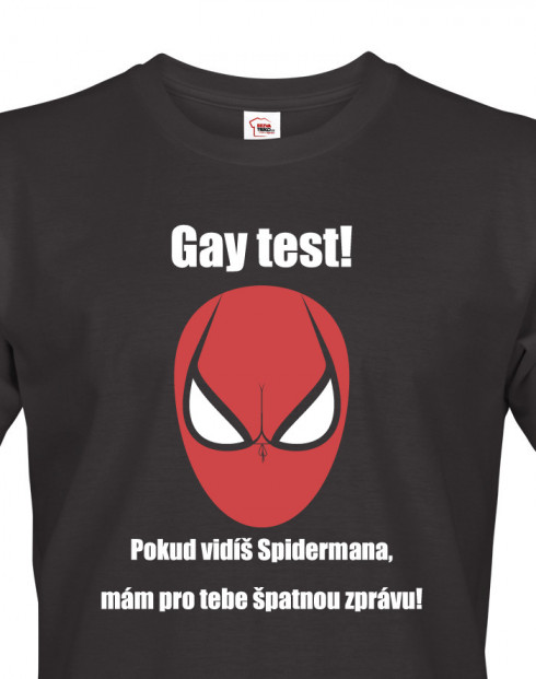 Pánské vtipné tričko Gay test