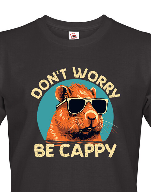 Pánské tričko Don't worry be capy
