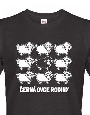 Pánské tričko černá ovce rodiny