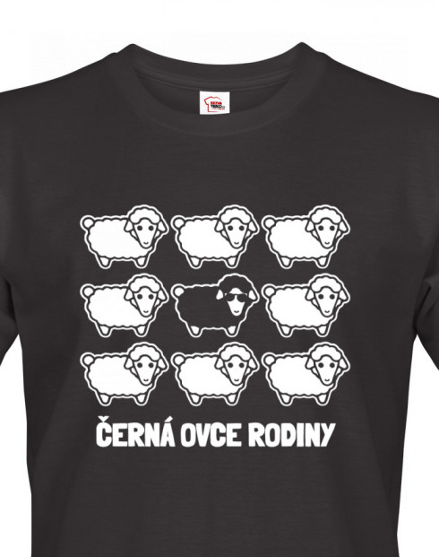 Pánské tričko černá ovce rodiny