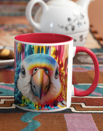 Keramický hrnek s papouškem