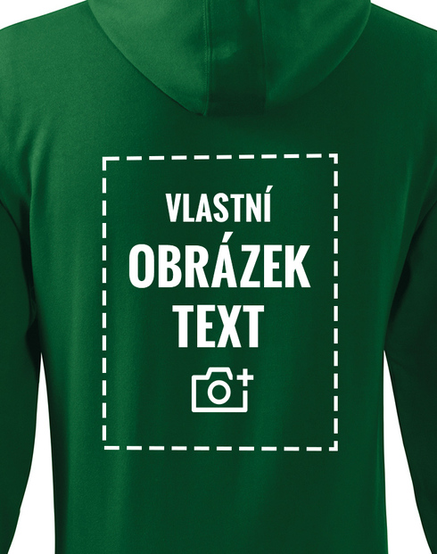 Pánská mikina na zip s vlastním potiskem