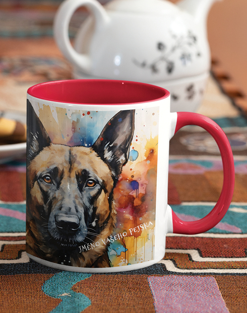 Keramický hrnek Belgický ovčák