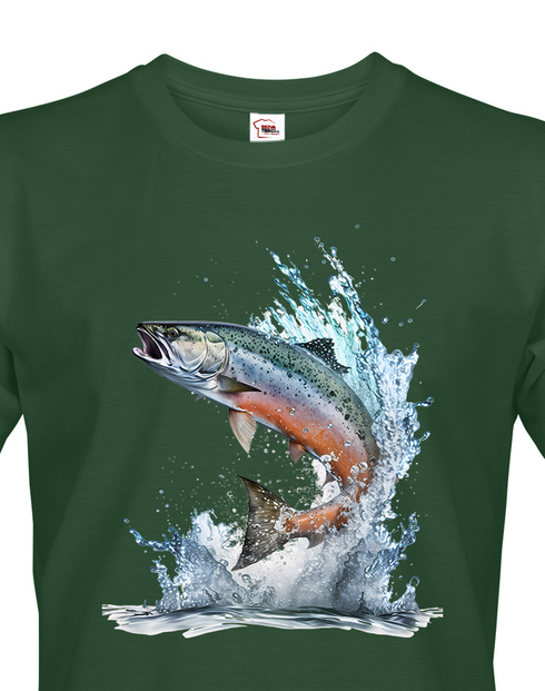 Pánské tričko pro rybáře Losos obecný