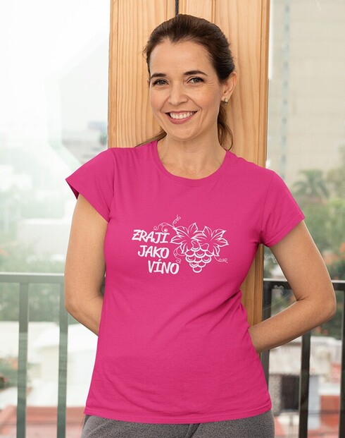 Dámské tričko k narozeninám Zraji jako víno