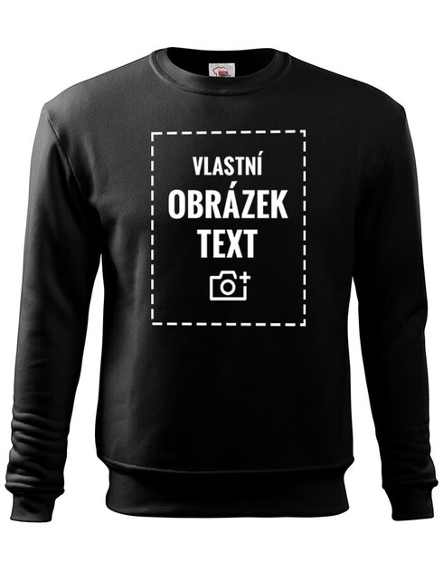 Pánská mikina bez kapuce s vlastním potiskem