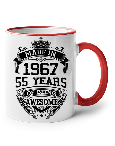 Keramický hrnek k narozeninám s volitelným rokem