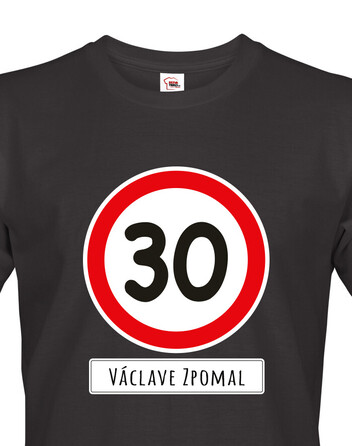 Pánské tričko se značkou a volitelným věkem