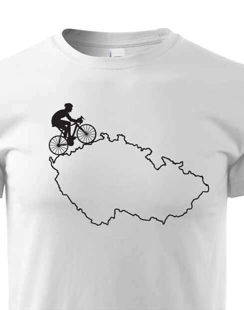 Dětské tričko pro cyklisty s mapou ČR