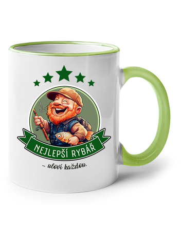Keramický hrnek Nejlepší rybář, uloví každou