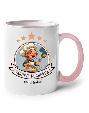 Keramický hrnek Vášnivá kuchařka, vaří s láskou