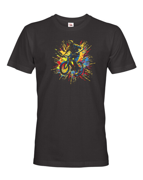 Pánské tričko Barevný cyklista