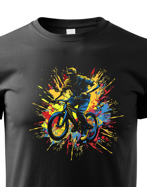 Dětské tričko Barevný cyklista