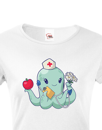 Dámské tričko Zdravotní sestřička chobotnice