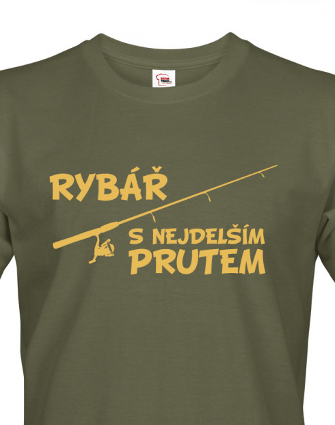Rybářské tričko Rybář s nejdelším prutem
