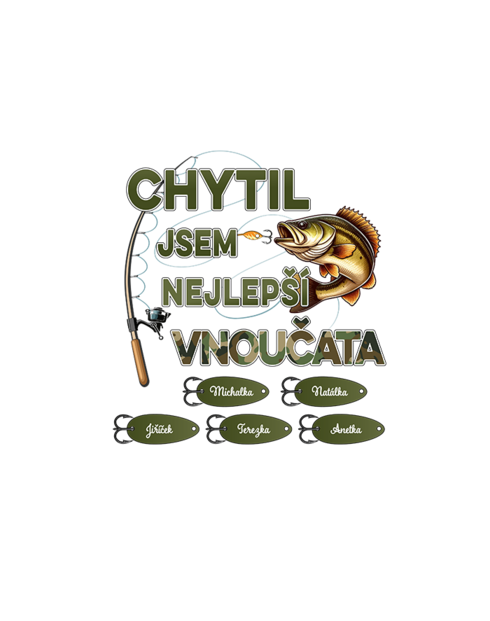 Polštář pro rybáře Chytil jsem nejlepší vnoučata