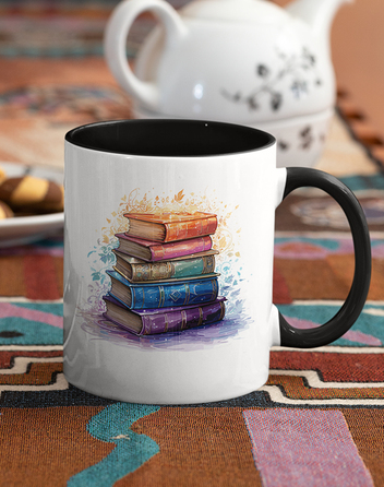 Keramický hrnek Knihy