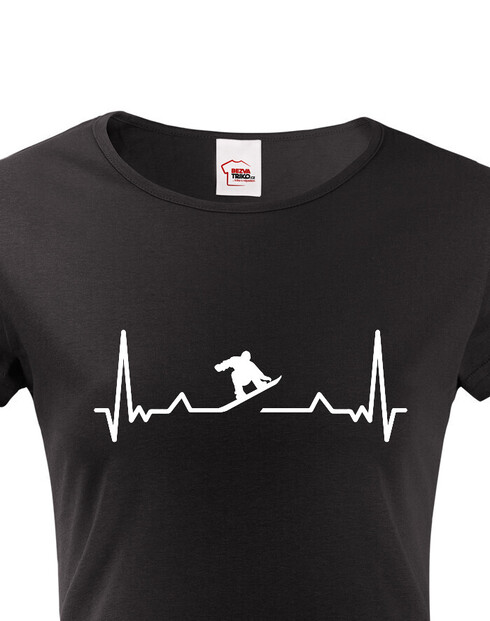 Dámské tričko Tep - snowboard