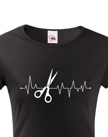 Dámské tričko Tep - Kadeřnické nůžky