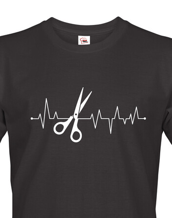 Pánské tričko Tep - Kadeřnické nůžky