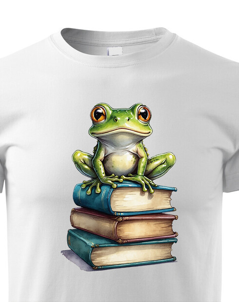 Dětské tričko Žába a knihy