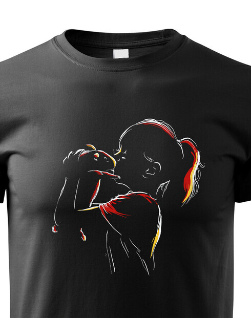 Dětské tričko Holčička a morčátko