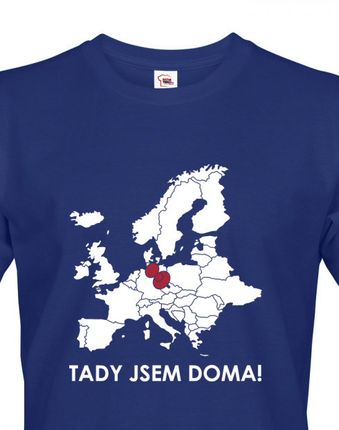 Pánské triko pro cestovatele Tady jsem doma