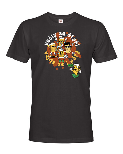 Pánské tričko Vešly se čtyři, vejde se i pátý