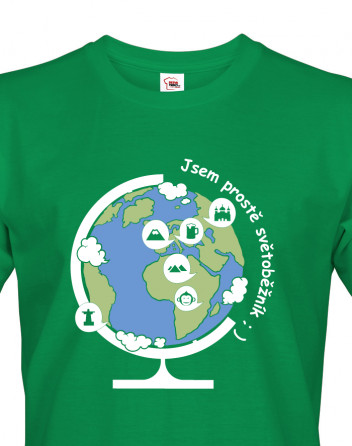 Pánské cestovatelské tričko Jsem prostě světoběžník